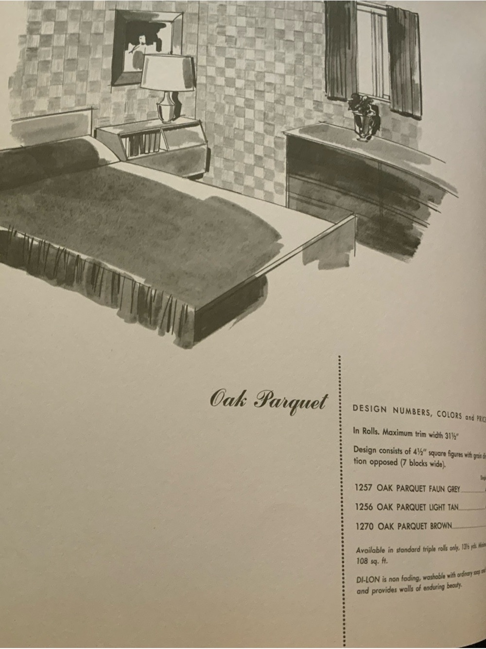 Vintage 1950’s Schumacher Di-Lon Wallpaper Sample Book MCM  16 3/8x16 1/2x3/4 - Picture 14 of 16